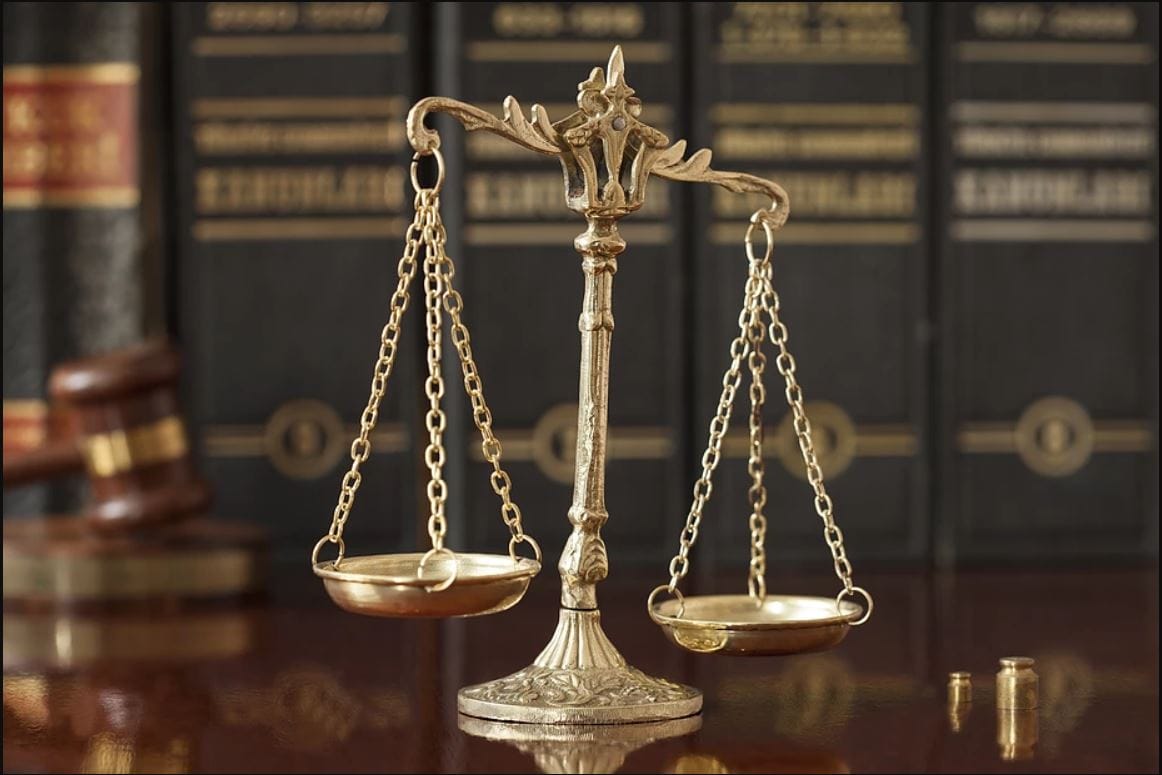brass Scales of Justice